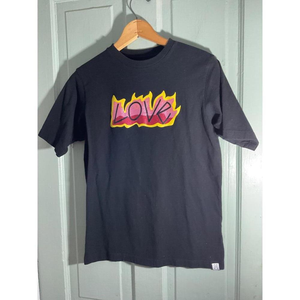 Teddy Fresh Black Graphic 'LOVE' T-Shirt XS